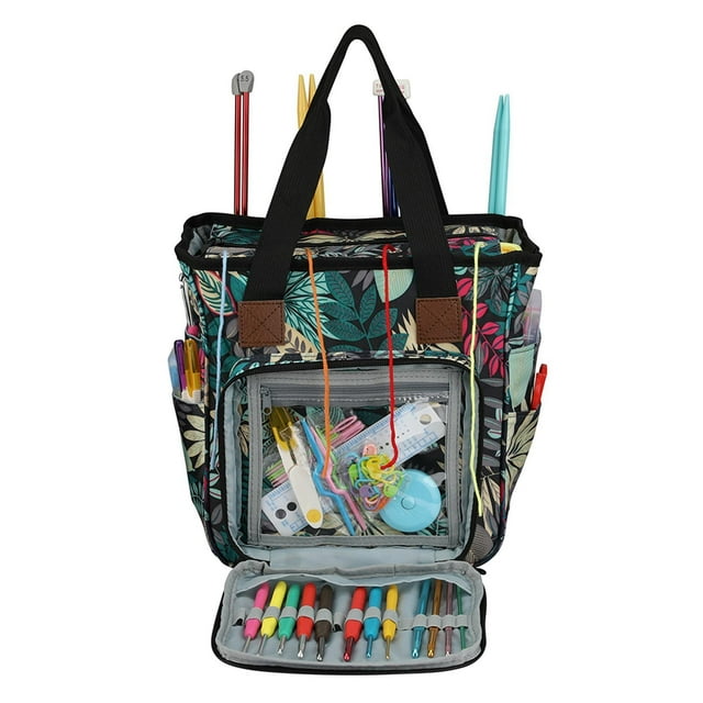 Bolsa de Tejido de Bricolaje Portátil Organizador Hugo Almacenamiento de hilo de tejer