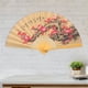thumbnail image 5 of Abanico plegable de pared oriental con diseño de flores, fondo de pared, abanico grande artesanal, 5 of 8