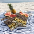 thumbnail image 5 of 2 Pack Outdoor Waterproof Throw Pillow Covers,Summer Vintage Sunflowers Brown Wood Decorative Square Patio Pillowcases for Chair Couch Sofa 16x16in, 5 of 9