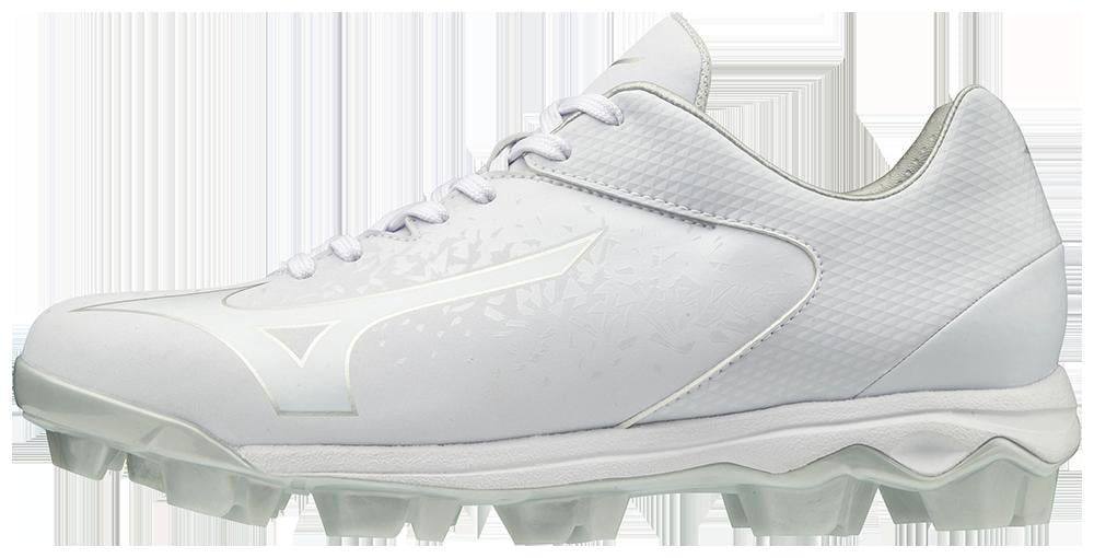 all white mizuno softball cleats