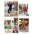 thumbnail image 4 of UVN Sweatsuit Sets for Women 2 Piece Lounge Set Loose Jogger Sets Fall Outfits Sets Solid Tracksuits with Pockets, 4 of 5
