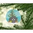 thumbnail image 2 of Christmas Tree and Silver Gray Poodle Ceramic Ornament, 2 of 2