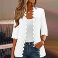 thumbnail image 2 of Womens Summer Short Sleeve Lightweight Cardigan V Neck Hollow Out Sweater 2025 Trendy Knit Tops, 2 of 6