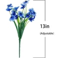 thumbnail image 2 of 10 Bundles Artificial Flowers for Outdoors, UV Resistant Fake Flowers with Plastic Plants, Faux Silk Flowers for Outside Window Box Front Porch Hanging Planter Decor-Purple, 2 of 5