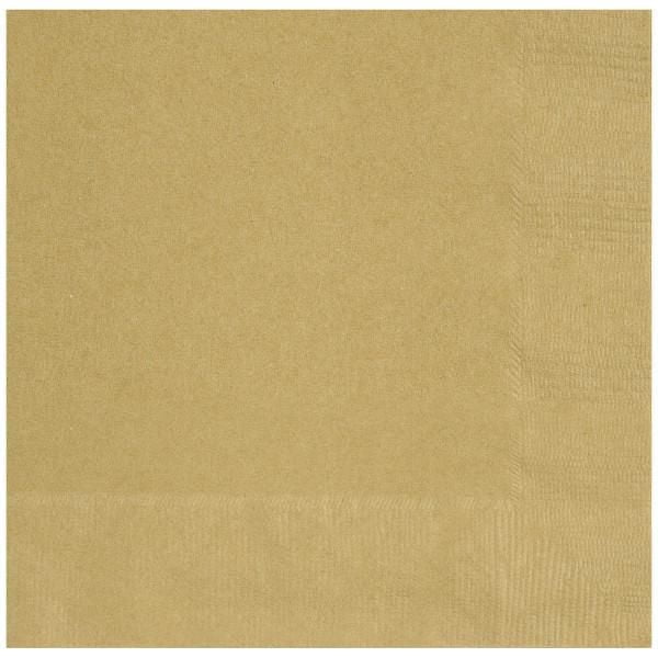 Gold Solid Lunch Napkins, 65ct