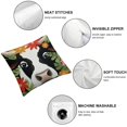 thumbnail image 6 of Rectangle Pieces Pillowcases Cow with Flowers Leaves Zippered Throw Pillow Case Cushion Pillow Covers Protectors for Home Car Decoration, 6 of 7