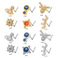 Hot Selling AliExpress Copper Color Zircon Nose Nails Microinlaid