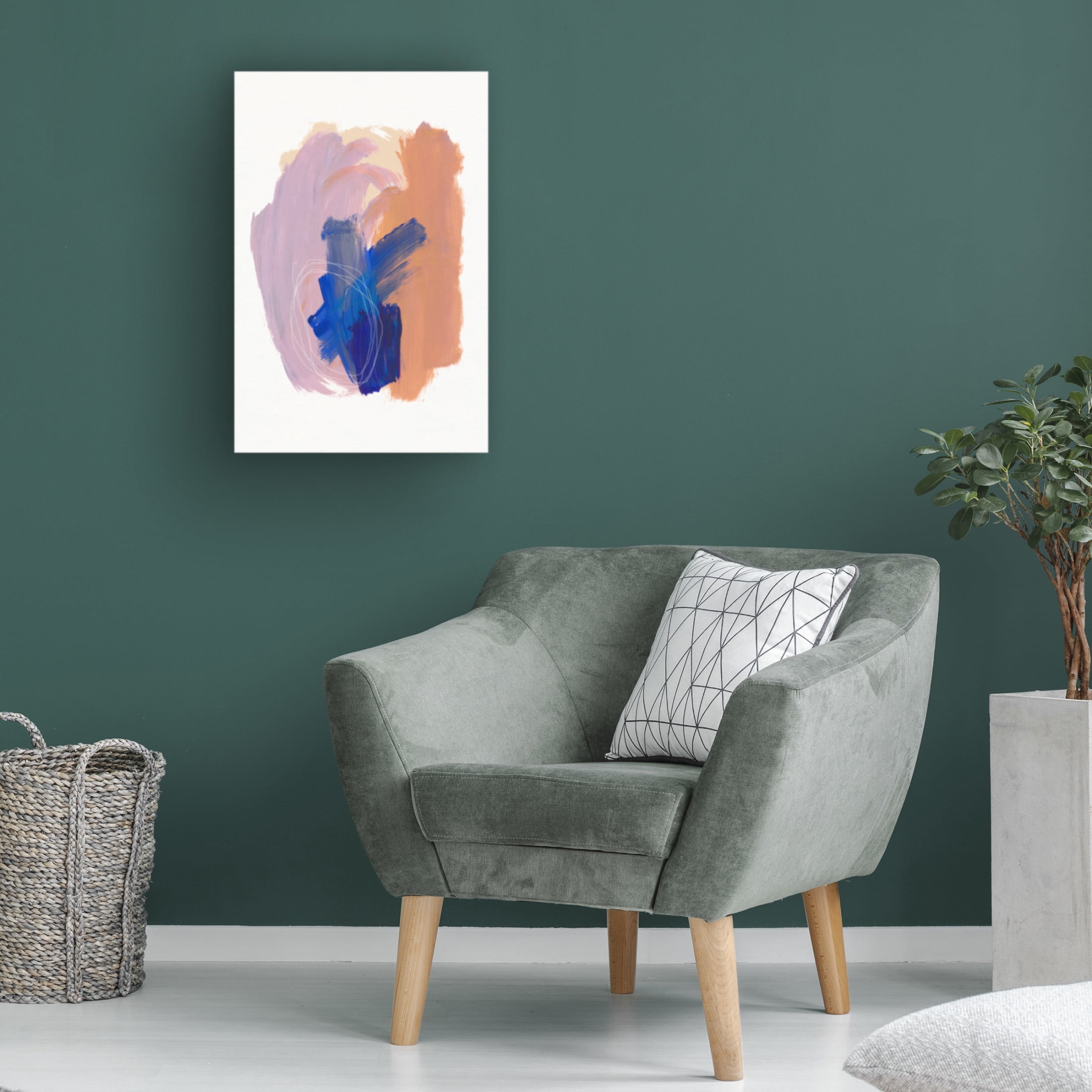 Trademark Fine Art Mareike Bohmer  Abstract Brush Strokes 90 Canvas Wall Art