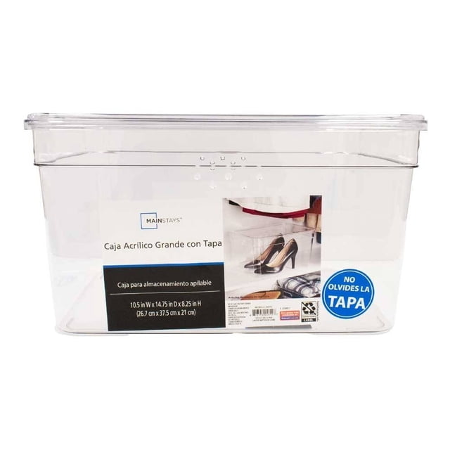 Caja Mainstays de Plástico con Tapas para Almacenamiento de Zapatos