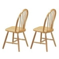 thumbnail image 5 of Costway Set of 2 Vintage Windsor Side Chairs Wood Spindleback Dining Room Natural, 5 of 7