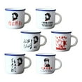 thumbnail image 4 of TABLETREANDS Enamel Mugs White Retro Design Adults Daily Use 6Pcs 2.8x1.9in, 4 of 6