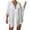 White, variant on Women Fashions Cover Up for Uniform Size V-Neck Beach Sunsuits Lrregular Seaside Vacation Sunshirt Cover-Ups