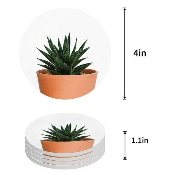 FMSHPON Geometric Abstract Mandala Set of 6 Round Coaster for Drinks, Absorbent Ceramic Stone Coasters Cup Mat with Cork Base for Home Kitchen Room Coffee Table Bar Decor