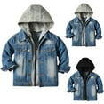 thumbnail image 2 of HCNTES Baby Boys Girls Denim Jacket Kids Toddler Button Down Jeans Jacket Top Coat Outerwear(Black&6,18-24 Months), 2 of 7