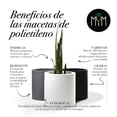 thumbnail image 2 of Maceta Cilindro Gris Moderna Macetas y Maceteros Base De Metal Dorada Interior/ext Estilo moderno elegante y minimalista, 2 of 2