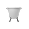 thumbnail image 2 of Paris 57 Inch Acrylic Slipper Clawfoot Tub - Rim Faucet Drillings - Lion Paw Feet, 2 of 2
