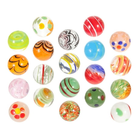 LOLIPPYY 20Pcs Assorted Marbles for Vase Fillers and Fish Tank Decoration with Durable Surface