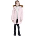 thumbnail image 4 of WenVen Girl's Winter Coat Padded Puffer Jacket Fleece Windproof Parka with Removable Hood Pink 8Y, 4 of 8