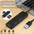 thumbnail image 1 of Concentrador de datos ultradelgado USB 3.0 de 4 puertos, para Surface Pro, para XPS, para PC portátil, para unidades flash USB, para HDD móvil y más, 1 of 9