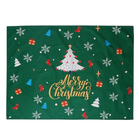 

1pc Christmas Theme Printing Tablecloth Table Cover Creative Table Cover (Green)