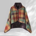 thumbnail image 2 of Women'S Winter Coral Fleece Double Layer Multifunctional Outdoor Cold Proof And Warm Plaid Blanket Home Shawl, 2 of 3
