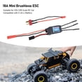 thumbnail image 3 of RC Electric Speed Controller, Forward Backward Brake 18A Mini Brushless ESC  for 1/24 1/28 Scale, 3 of 7