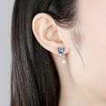 thumbnail image 3 of Butterfly Drop Earrings for Women Blue Crystal Sterling Silver Ginger Lyne Collection, 3 of 5