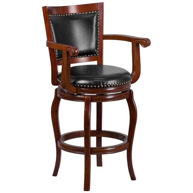 Pemberly Row Tabouret de Bar en Bois 30 Pouces Cerisier