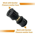 thumbnail image 2 of Accesorios para lavadora a presión: conector rápido de alta presión de doble cabezal aplicable a Karcher, adaptador de conexión de manguera, paquete de 2, 2 of 5