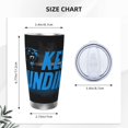 thumbnail image 4 of Taza térmica duradera de acero inoxidable 304 con tapa y pajita con temática del equipo de fútbol Panthers Taza térmica de acero inoxidable de 20 oz Taza para automóvil Adecuada para bebidas frías y, 4 of 8