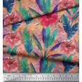 thumbnail image 2 of Soimoi polyester Crepe Fabric Leopard,Tropical Leaves & Floral Fabric Prints By Yard 52 Inch Wide, 2 of 3