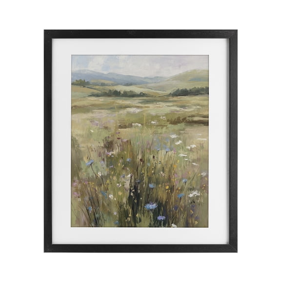 Stupell Industries Breezy Pastures Impression Black Framed Print Under Glass, design by Svetlana Aleynikova