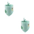 thumbnail image 2 of Methold Bufanda de baba triangular con estampado de frutas, algodón, mantenimiento del calor, reutilizable, lavable, decorativa, toalla para verde tipo 4 2piezas, 2 of 6