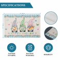 thumbnail image 6 of Easter Placemats Set of 8, Spring Gnomes Flowers Rabbit Eggs Blue Check Placemats for Dining Table, Place Mats for Kitchen Tabletop, Waterproof Wipeable Dining Table Mats Set, 6 of 9