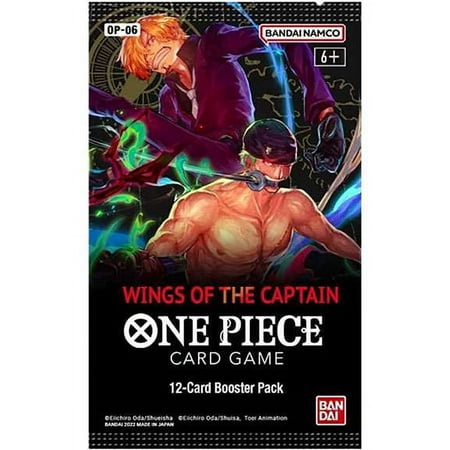 Bandai One Piece Trading Cards – Wings of the Captain OP-06 – Booster Pack (12 Cards)