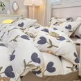 thumbnail image 1 of INS Girls Cherry Bedding Set Soft Washed Cotton Bed Sheet Queen King Size Simple Quilt Cover Pillowcase Bed Linens, 1 of 7