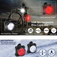 thumbnail image 4 of 2PCS LED Bike Light Set, Front Headlight and Rear Bicycle Tail Light with 4 Light Modes, IPX4 Water Resistant, USB Charging, 4 of 5