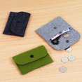thumbnail image 2 of Mini portátil de fieltro de color puro para tarjetas de crédito, monedero, monedero, regalo, (1 unidad, verde) ER, 2 of 5