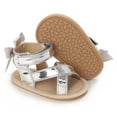 thumbnail image 6 of AKAFMK Kids Sandals,Toddler Sandals,Toddler Baby Girls Boys Baby Shoes Soft Sole Non-slip Baby Toddler Sandals,Silver,6-9 Months, 6 of 7