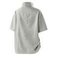 thumbnail image 7 of Avirosel Men's Casual Color Block Short Sleeve Cage Jacket Half Zip Breathable Athletic Training Apparel for Outdoor Activities Gray, 7 of 7