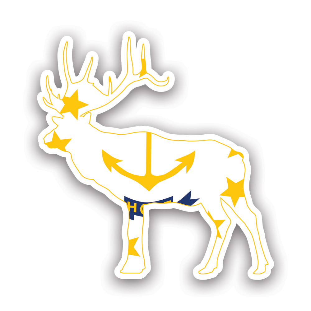 Ri Icon Sticker Rhode Island Deer Shaped Flag Sticker Decal - Self Adhesive Vinyl ...