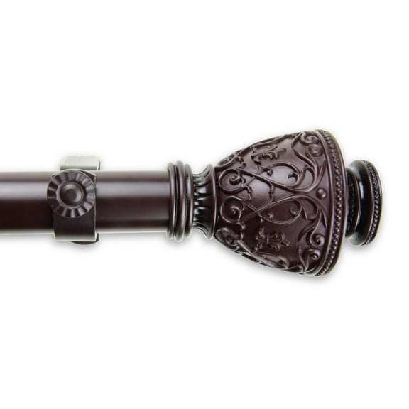 Virginia Curtain Rod 1 inch 160-240 inch - Mahogany