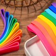 Silicone Rubber Bands 8 Pieces Assorted Colored Wrapping Bands