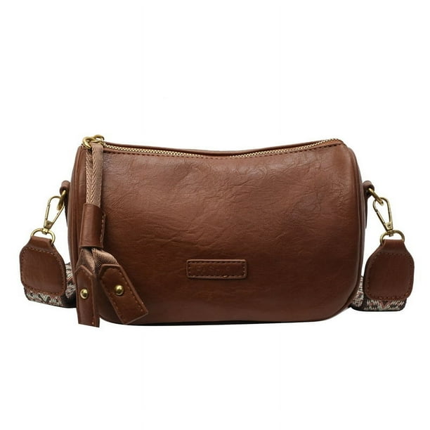 Bolso de moda retro para mujer, nuevo 2025, bolso de almohada versátil de color sólido para desplazamientos diarios, bolso de hombro informal de alta gama de nicho