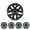 Black Lacquer, variant on 4Pcs Wheel Rims Cover,17 inch Universal Hubcap for Steel Wheel Rims Cover,Snap on Installation with Retention Rings,Red Lacquer & Black Lacquer