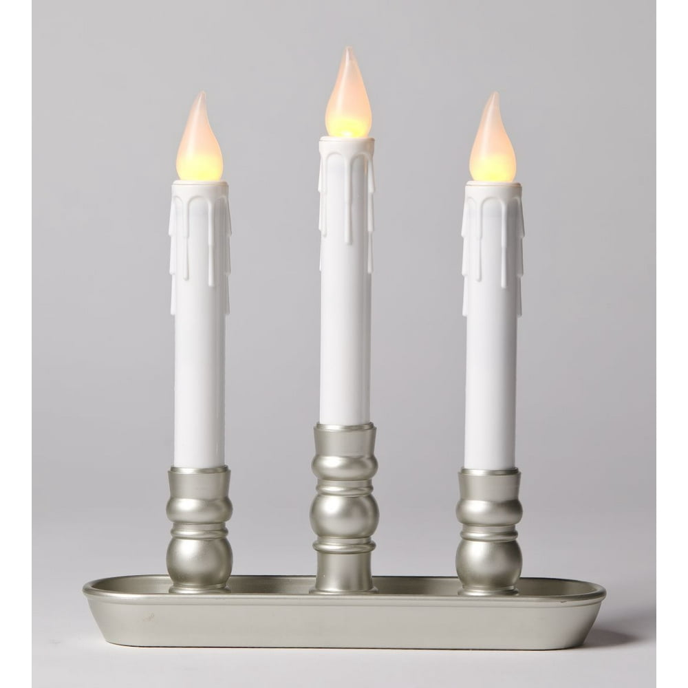 BatteryOperated Triple Window LED Window Candle