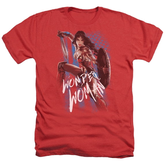 Wonder Woman Movie - American Hero - Heather Short Sleeve Shirt - X-Large