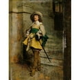 thumbnail image 2 of Ernest Meissonier 15x18 Gold Ornate Wood Frame and Double Matted Museum Art Print Titled - A Cavalier; Time of Louis XIII (1861), 2 of 4