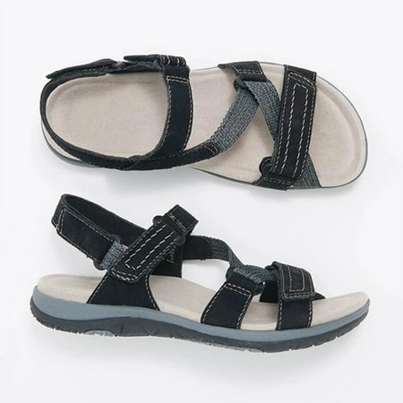 

Ovzne Sandal For Women Summer Sandal For Women Comfortable Women S Shoes Solid Color Soft Buckle Flat Heel Roman Shoes Fashion Sandals Sandal For Women Comfortable