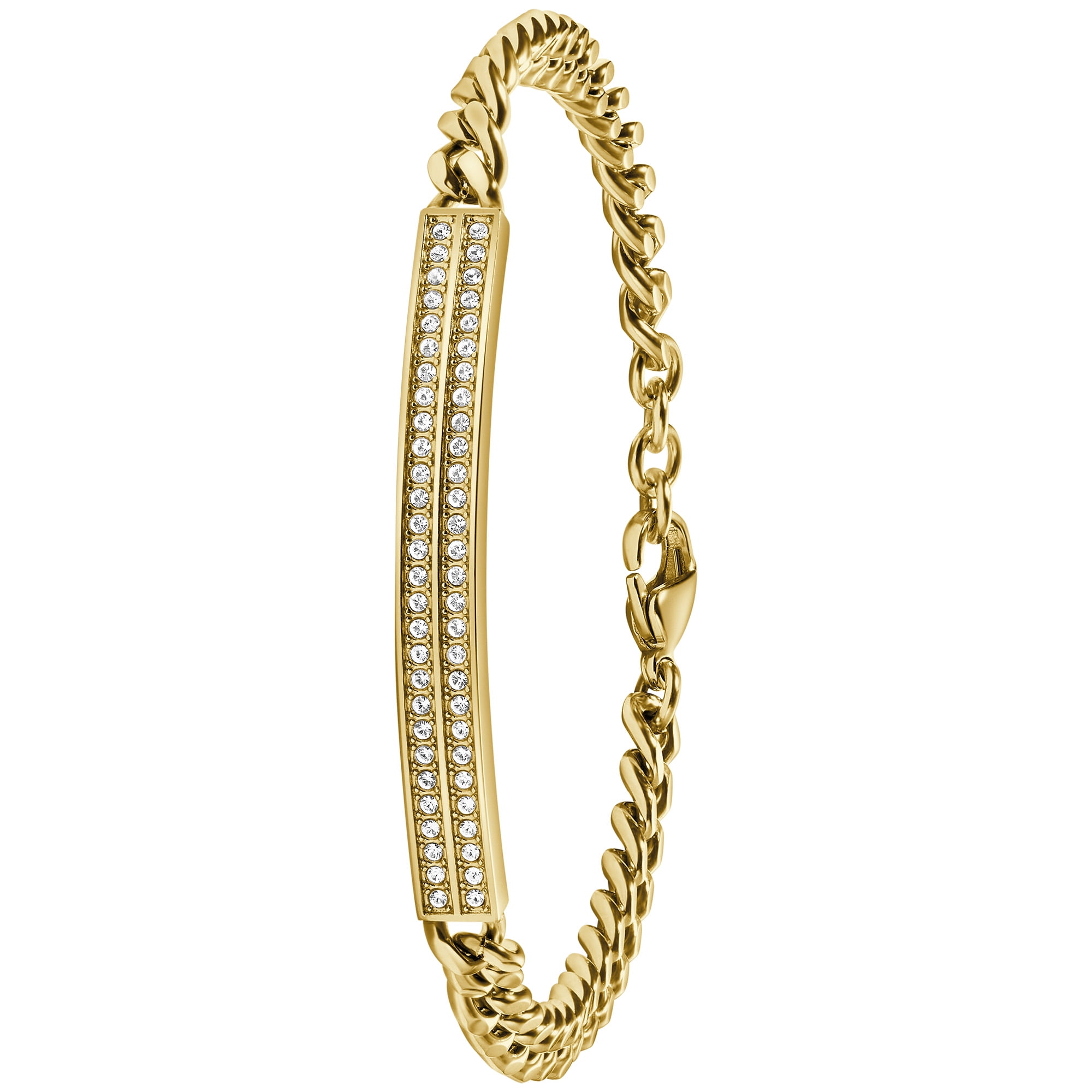 Caravelle by Bulova Women's Crystal Accented Gold-tone Stainless Steel Watch and Crystal Bracelet Box Set - 44X101